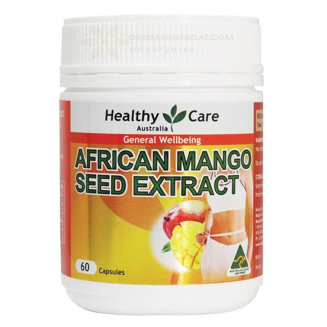 Viên Uống Giảm Cân Hạt Xoài – Healthy Care African Mango Seed Extract 60 viên