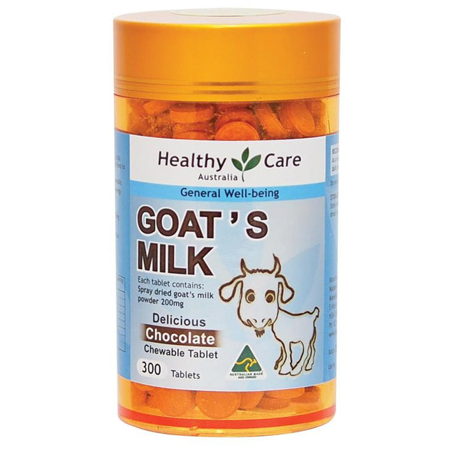 Kẹo sữa dê hương vị Chocolate Healthy Care Goat Milk Chocolate Flavour Chewable 300 viên